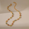 Square Wrapped Colored Zircon Anklet