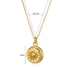 Vintage Sun Coin Necklace