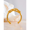 Heavy Metal Knot Cuff Open Gold Bracelet