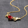 Collier en strass rouge Creative Hands