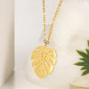 Summer Palm Leaf Necklace