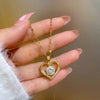 Gemstones Heart Pendant Necklace