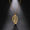 Skyrim Hollow Big Leaf Pendant Necklace