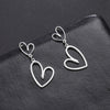 Elegant Double Heart Pendant Romantic Exquisite Earring