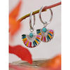 Bohemian Rainbow Drop Hoop Earring