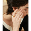 Tarnish-Resistant Shell Pearl Fashion Ring