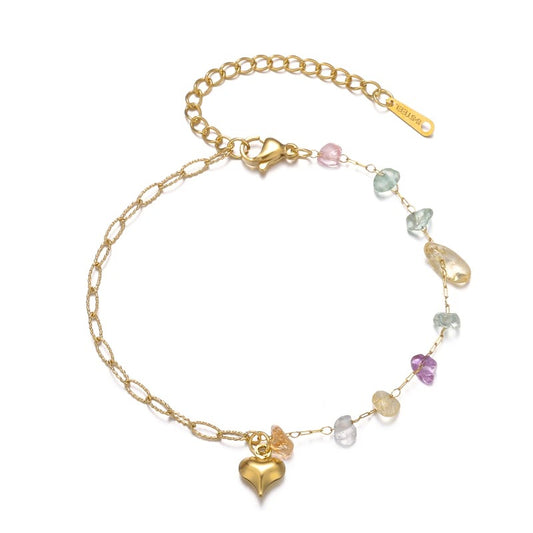 D&Z Heart Pendant Anklet