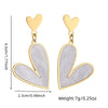 White Fritillaria Heart Stud Earring