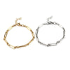 Oval Adjustable Metal Chain Bracelet