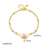 Bracelet de cheville en fleur de lotus rose