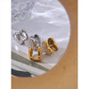 Shiny Zirconia Love Double Face Heart Earring