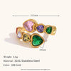 New Peach Heart Zircon High-end Ring