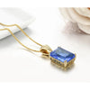 Collier de suspension Princess Ocean Blue CZ