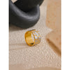 Personalisierter Temperament-Statement-Ring in zwei Farben