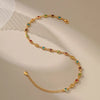 Square Wrapped Colored Zircon Anklet