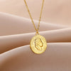 Portrait Queen Coin Necklace