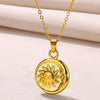 Vintage Sun Coin Necklace