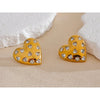 2024 Waterproof Fashion Zirconia Heart Earring