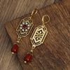 Boho Ethnic Geometric Water Drop Stone Earring