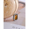 Square Hollow Double Layered Overlay Pendant Necklace