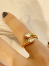 Pair Of French Retro And Fashion Zircon Ring