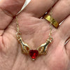 Collier en strass rouge Creative Hands