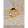 Chunky Inlaid Tiger Natural Stone Ring