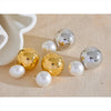 Elegant Imitation Pearls Ball Big Drop Earring