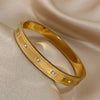 Trendy Charm Zirconia Cuff Bangle Bracelet