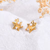 Star Shape with Pearl Stud Earring