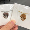 Summer Palm Leaf Necklace