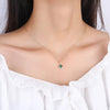 Oval Emerald Pendant Necklace