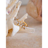 Delicate Fashion Imitation Pearls Zirconia Adjustable Gold Ring