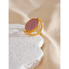 Natural Stone Shell France Rotatable Open Ring