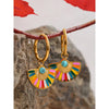 Bohemian Rainbow Drop Hoop Earring