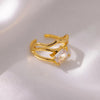 Fashion Square Zircon Geometric Ring