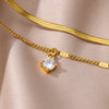 Zircon Crystal Pendant Anklet