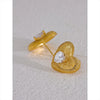 Delicate Zirconia Heart Stud Earring