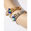 Statement Blue Enamel Eye Wide Bracelet