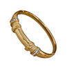 Shiny Bamboo Shape Cuff Waterproof Stackable Bracelet