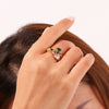 New Peach Heart Zircon High-end Ring