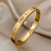 Trendy Charm Zirconia Cuff Bangle Bracelet