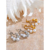 Elegant Imitation Pearls Geometric Chain Earring