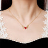 Collier en strass rouge Creative Hands