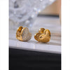 Shiny Zirconia Love Double Face Heart Earring