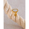 Stylish Unique Natural Shell Adjustable Gold Ring