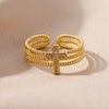 New In Zircon Cross Ring