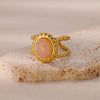 Vintage Stone Double Layer Ring