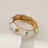 Fashion Bamboo Shape Bangle Cuff Bracelet