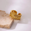 Zircon Wedding Double Link Ring